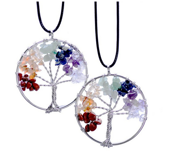 7 Chakras Stone Beads - Tree of Life Necklace