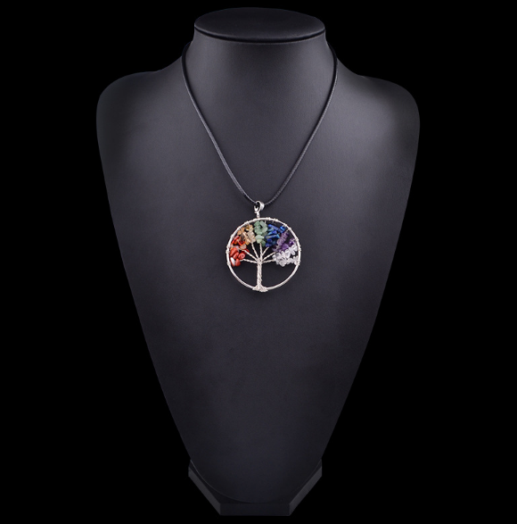 7 Chakras Stone Beads - Tree of Life Necklace