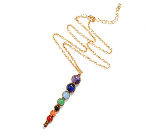 7 Chakra Stones Healing and Balancing Necklace