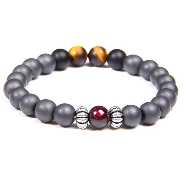 Yoga Balance Pulsera Couples Natural Garnet Beads Bracelet