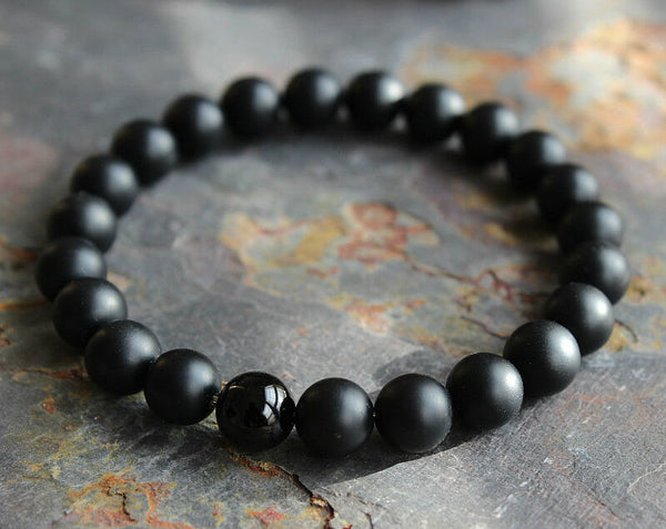 Men's Matte Black Onyx Energy Bracelet